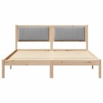 vidaXL Cadre de lit avec tête de lit rembourrée Gris clair