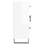 vidaXL Buffet Blanc brillant 69 5x34x90 cm Bois d'ingénierie