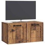 vidaXL Meuble TV mural Bois ancien 59 5 x 31 x 30 cm Bois d'ingénierie