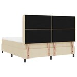 vidaXL Lit avec matelas Crème 180x200 cm en tissu