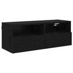 vidaXL Meubles TV muraux 2 Pièces Chêne noir 80 x 30 x 30 cm