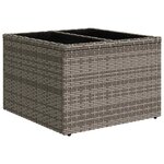 vidaXL Salon de jardin 8 Pièces avec coussins gris résine tressée