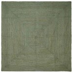 vidaXL Tapis de surface Carré Vert olive 300 x 300 cm Jute