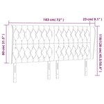 vidaXL Tête de lit avec oreilles Bleu 183x23x118/128 cm Tissu