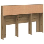 vidaXL Armoire de tête de lit chêne artisanal 160x19x103 5 cm