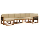 vidaXL Ensemble de canapés d'extérieur 7 Pièces Naturel et Beige