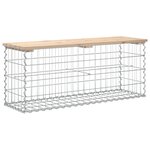 vidaXL Banc de jardin design de gabion 103x31 5x42 bois massif de pin