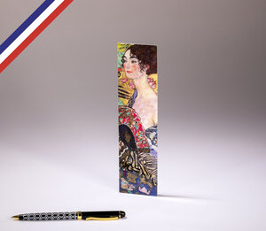 Marque-page créé et imprimé en France - Dame à l'éventail de Gustav Klimt
