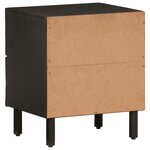vidaXL Tables de chevet 2 Pièces noir 40x33x46 cm bois de manguier solide