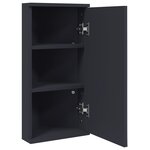 vidaXL Armoire de bain à miroir d'angle gris 30x24x60 cm
