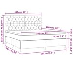 vidaXL Sommier à lattes de lit avec matelas Gris foncé 160x200cm Tissu