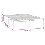 vidaXL Cadre de lit métal sans matelas noir 140x200 cm