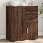 vidaXL Buffet chêne marron 60x31x70 cm bois d'ingénierie
