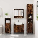vidaXL Ensemble de meubles de salle de bain 2 Pièces Chêne fumé