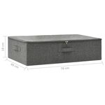 vidaXL Boîte de rangement Tissu 70x40x18 cm Anthracite