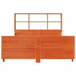 vidaXL Lit bibliothèque sans matelas cire marron 120x190cm bois massif