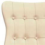 vidaXL Chaise de relaxation Crème Tissu