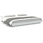 vidaXL Cadre de lit avec lumières LED blanc 200x200 cm bois ingénierie