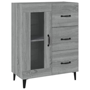 vidaXL Buffet sonoma gris 69 5x34x90 cm bois d'ingénierie