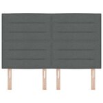 vidaXL Tête de lit Gris foncé 144 cm tissu