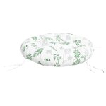 vidaXL Coussin rond à motif de feuilles Ø 60 x11 cm tissu oxford