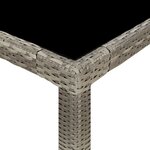 vidaXL Ensemble à manger d'extérieur 9Pièces coussins Résine tressée Gris