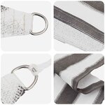 vidaXL Voile d'ombre 3 x 4 5 m HDPE Rectangulaire Gris clair et blanc