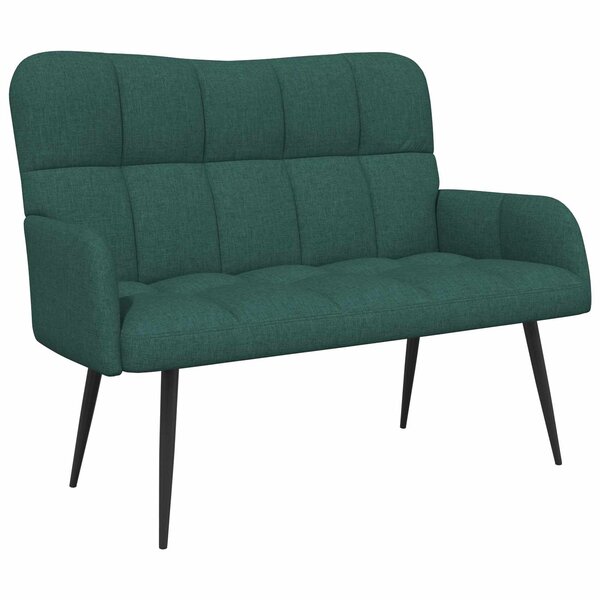 vidaXL Sofa 2 places Vert foncé 115 x 61 x 87 cm Tissu