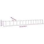vidaXL Lit surélevé de jardin Acier enduit de poudre 512x80x36 cm gris