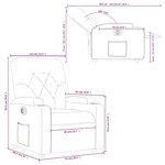 vidaXL Fauteuil inclinable électrique Rouge Similicuir