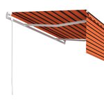 vidaXL Auvent automatique rétractable avec store 4x3m Orange et marron