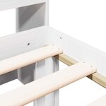 vidaXL Lit bibliothèque sans matelas blanc 75x190cm bois de pin massif