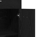 vidaXL Cabinet de Salle de Bain avec tiroir Chêne noir 60 x 33 x 80 cm