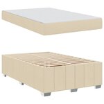 vidaXL Cadre de lit avec matelas Crème 120 x 200 cm tissu