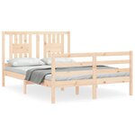 vidaXL Cadre de lit sans matelas 120x200 cm bois massif