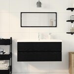 vidaXL Cabinet de lavabo Chêne noir 90 x 39 x 62 cm Bois d'ingénierie