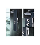 Rousseau colonne de douche hydromassante eris gris anthracite