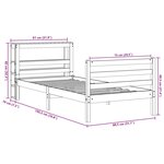 vidaXL Cadre de lit sans matelas 75x190 cm bois de pin massif
