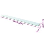 vidaXL Panneaux d'étagère 2 Pièces Verre Transparent 110x12 cm