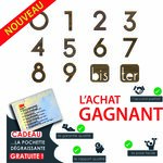Numéro 5-Numéro adhésif pour boîtes aux lettres - Résine de 3 mm, hauteur environ 50 mm - Voyager (chêne moyen)