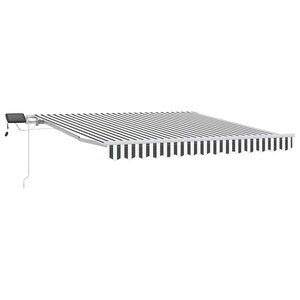 vidaXL Auvent manuel rétractable avec LED anthracite blanc 300x250 cm