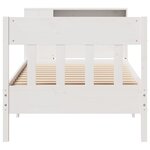 vidaXL Lit bibliothèque sans matelas blanc 75x190cm bois de pin massif