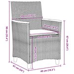 vidaXL Ensemble de salle à manger pour jardin 7 Pièces Noir polyrotin