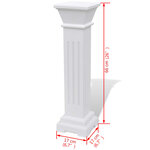 vidaXL Support pilier classique carré pour plantes MDF
