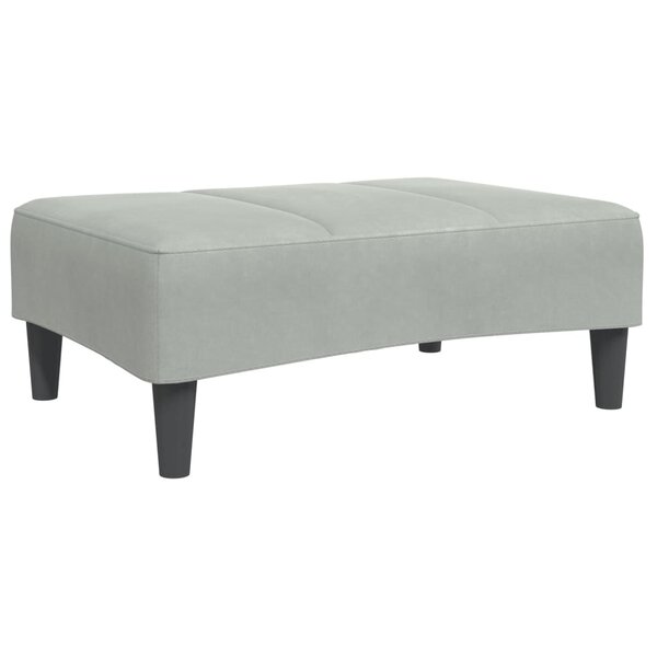 vidaXL Repose-pied gris clair 77x55x31 cm velours