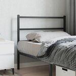 vidaXL Tête de lit métal noir 100 cm