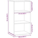 vidaXL Buffet chêne fumé 50x41x93 cm bois d'ingénierie