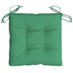 vidaXL Coussins de chaise lot de 2 vert 40x40x7 cm tissu oxford