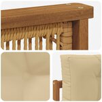 vidaXL Sofa de milieu extérieur Bois d'Acacia Massif Naturel