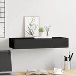 vidaXL Étagère à tiroir murale Noir 60x23 5x10 cm MDF